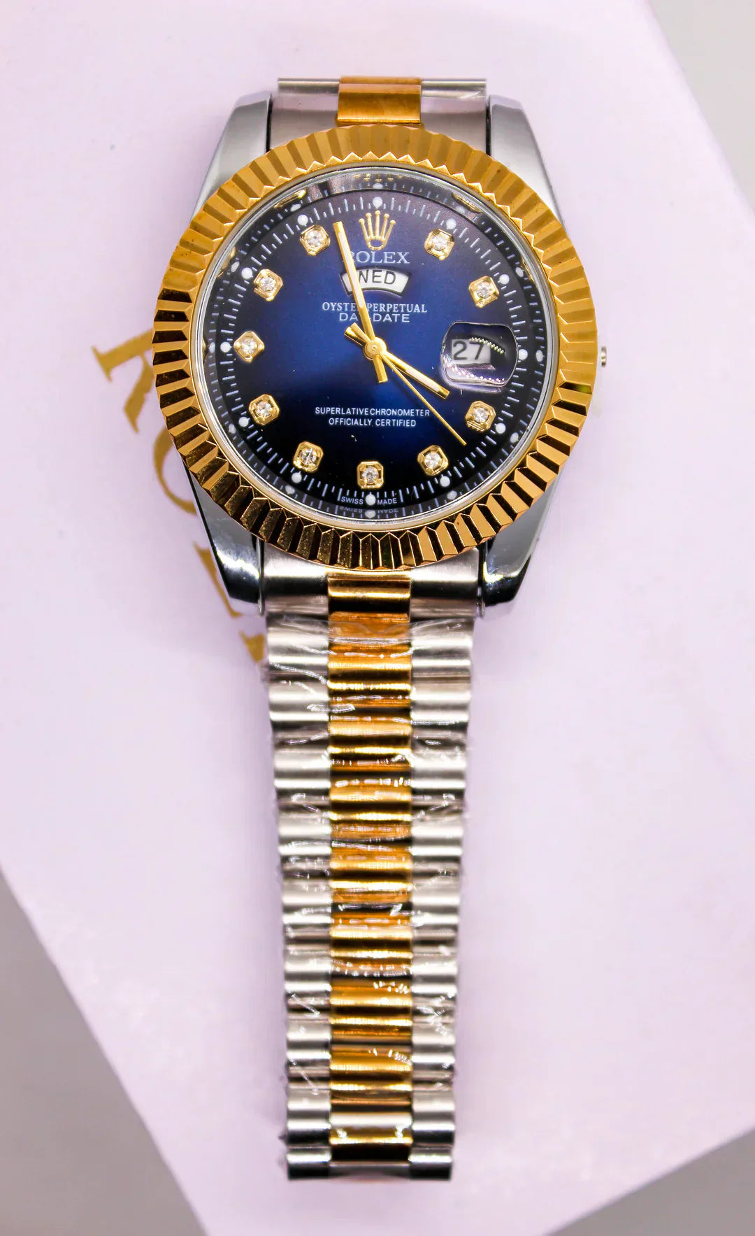 Premium RLX Day-Date Blue Dial Watch