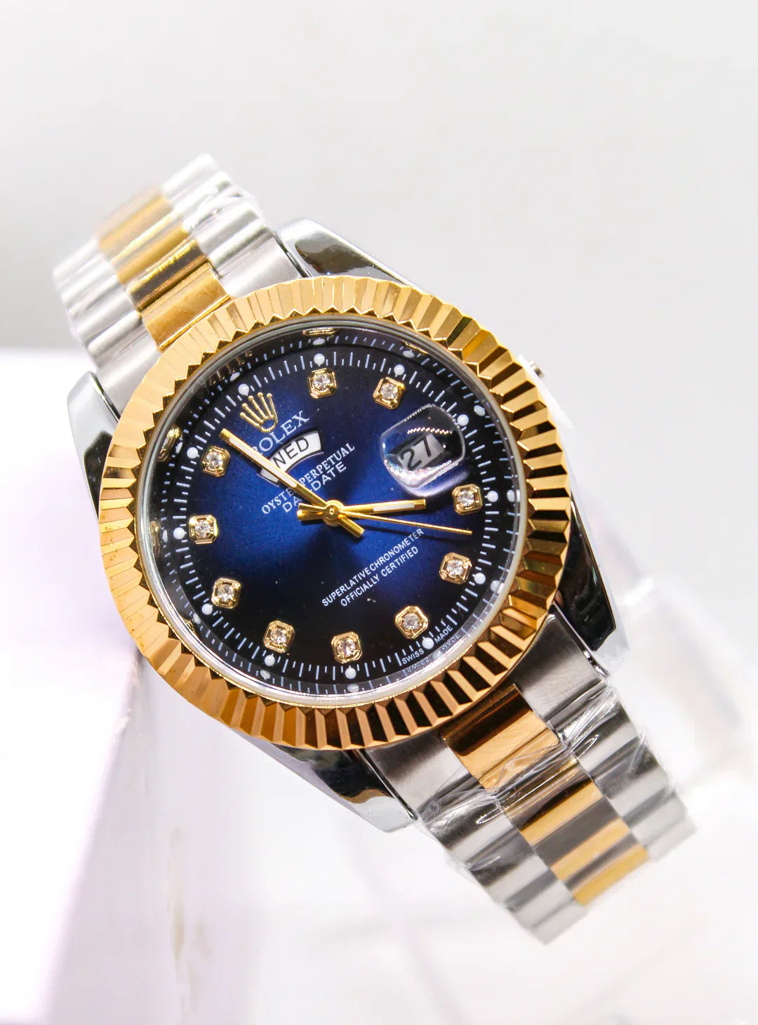 Premium RLX Day-Date Blue Dial Watch