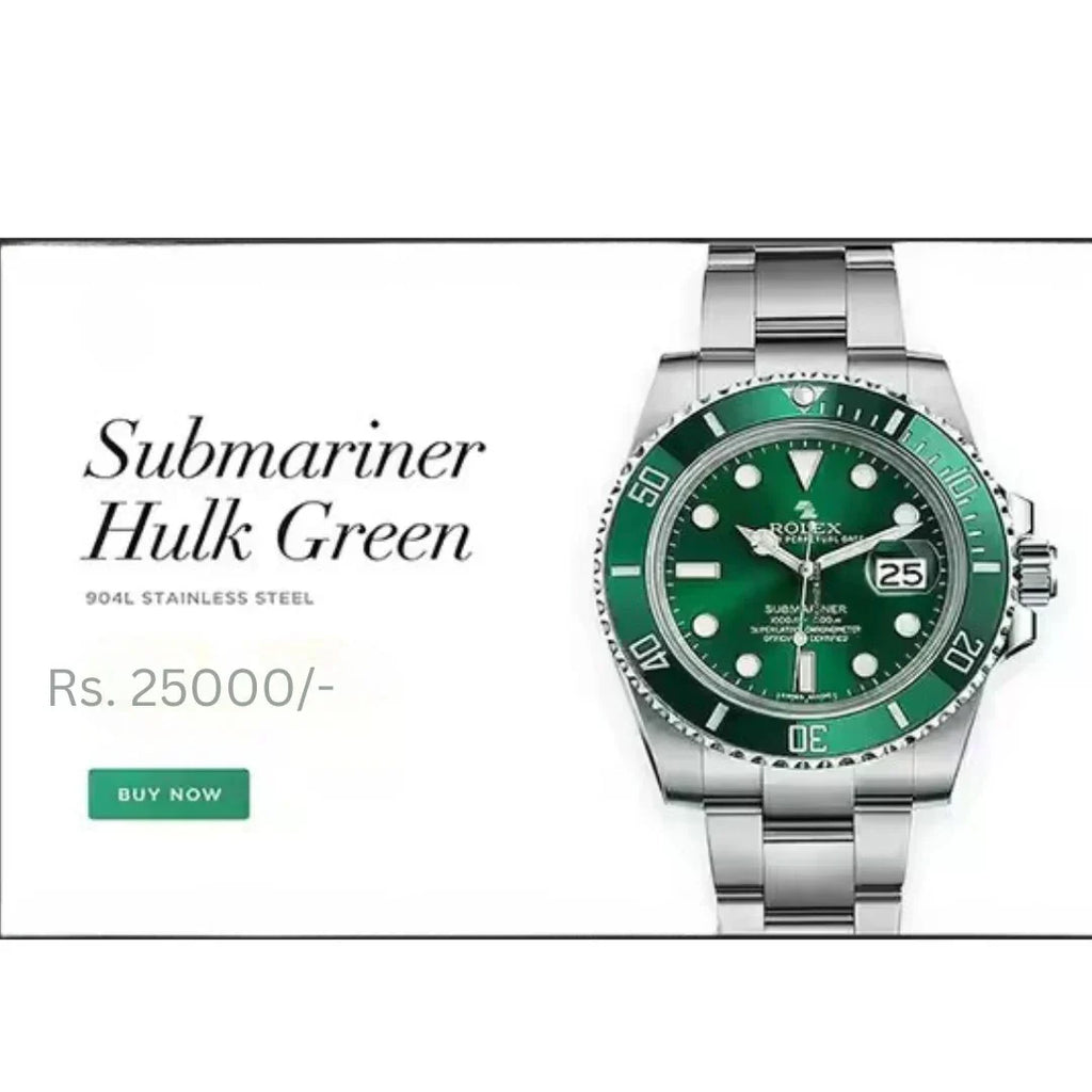 Rolex AAA+ Submariner Hulk Green Luxury Watch For Men