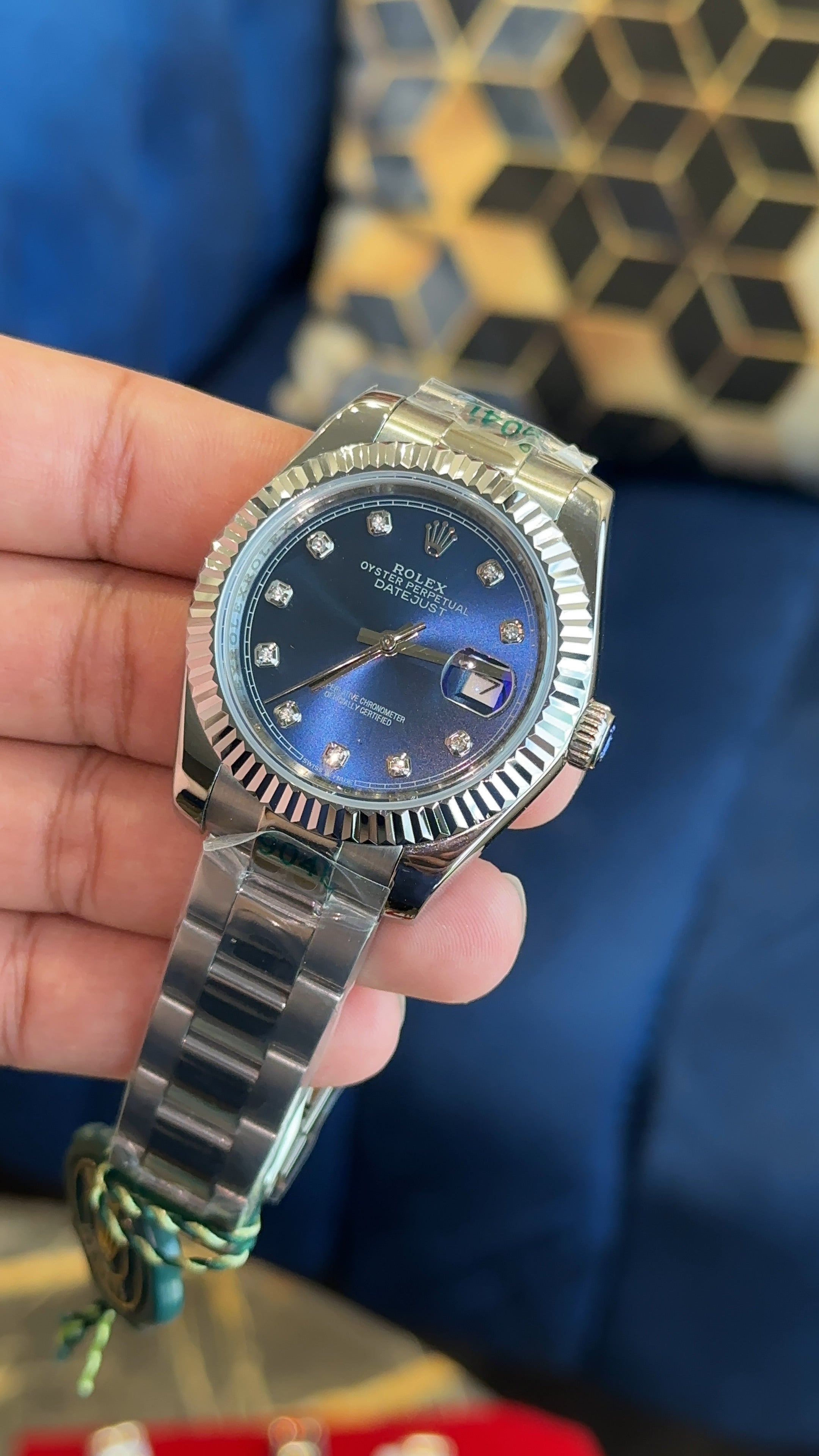 Datejust  silver oyester blue diamond