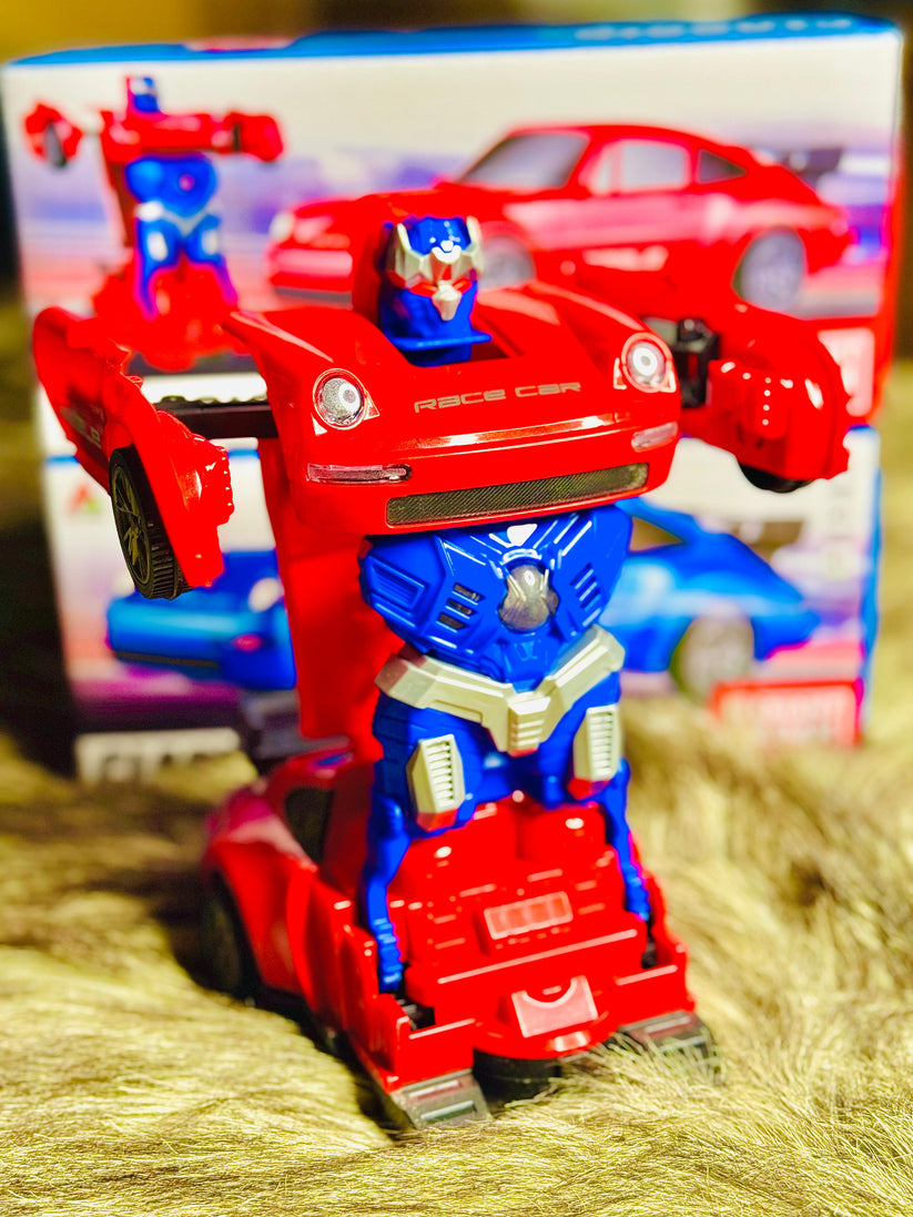 Robot Police Transformation Car