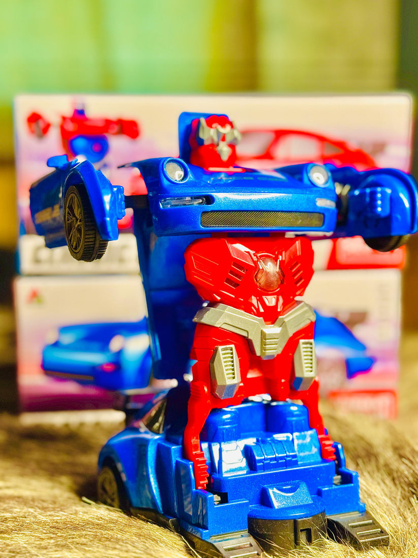 Robot Police Transformation Car