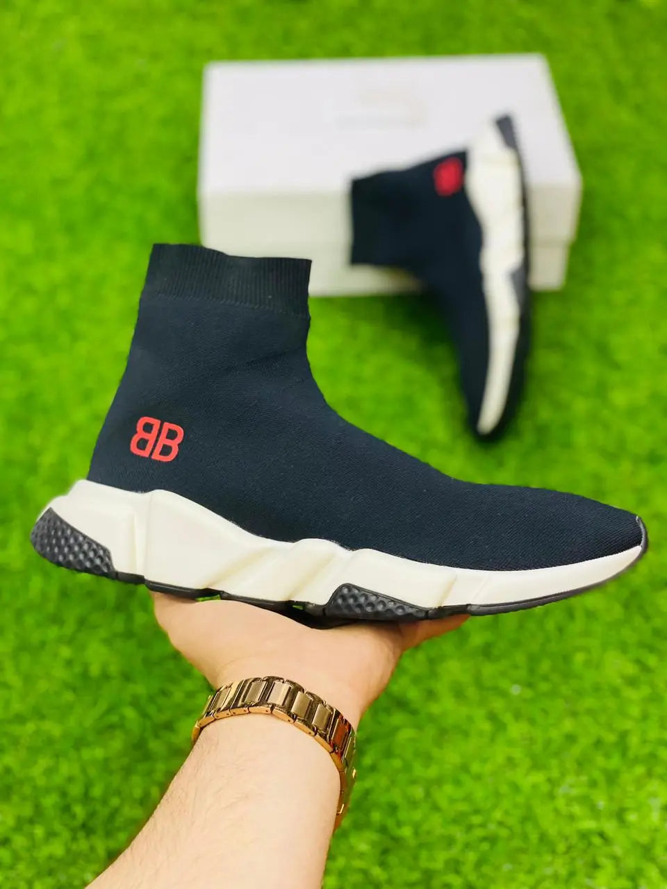 2024 Classic Black Socks Runing Shoes Men High Sock Trainers Women Slip on Couple Casual Shoes Lightweight Sneakers Men