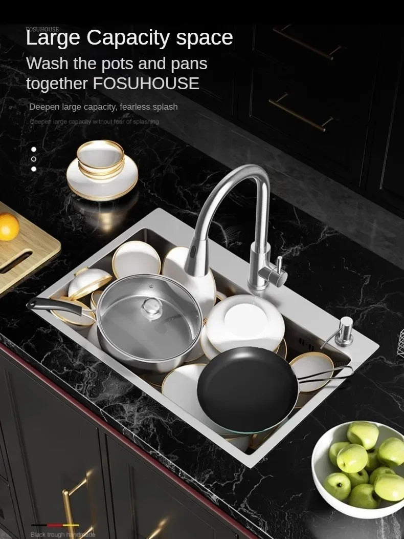 Metal Sink for Vegetable Washing Thickened Double Hole Kitchen Sinks
