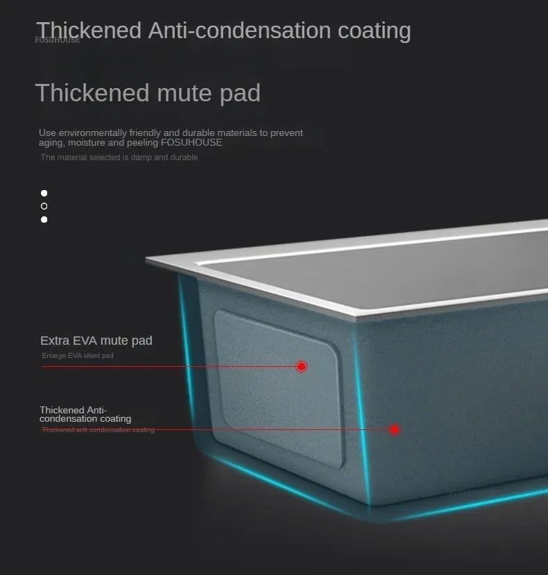 Metal Sink for Vegetable Washing Thickened Double Hole Kitchen Sinks