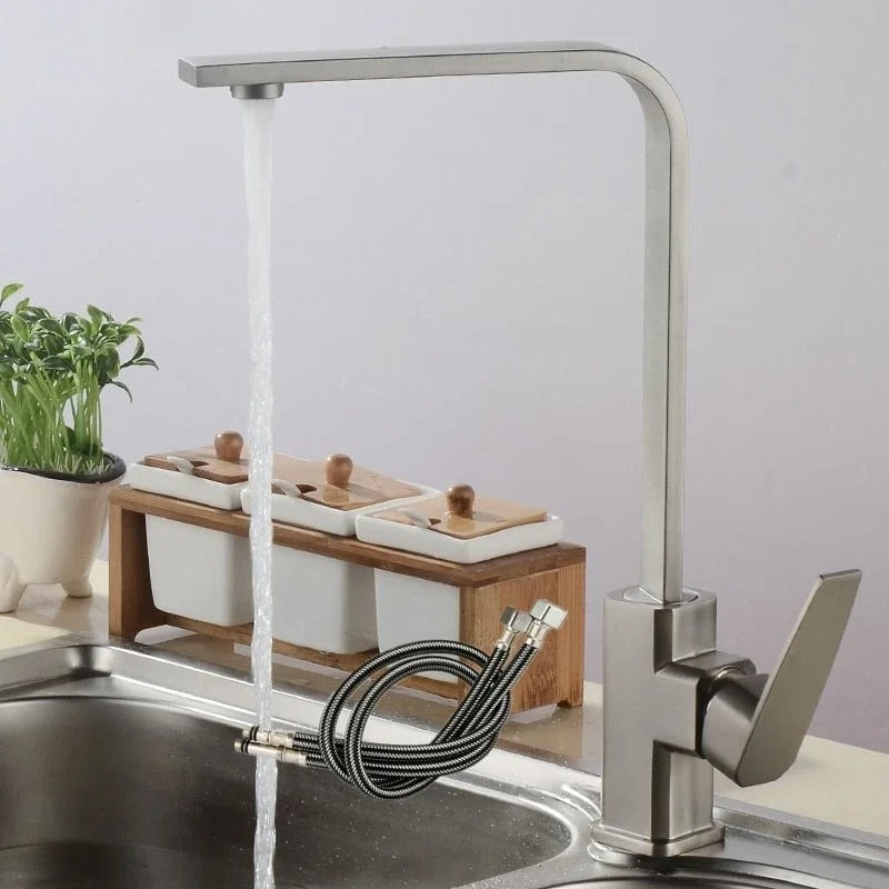 Kitchen Faucet Hot And Cold Water Mixer 360 Degree Rotating Vessel Sink Tap