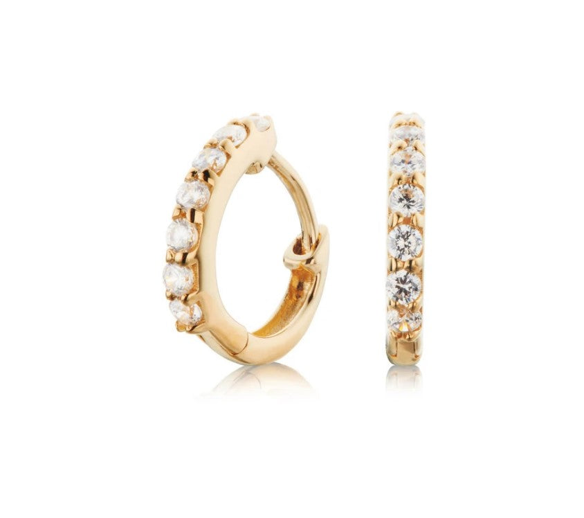 Yu Ying fashion jewelry hoop earrings S925 insert round moissanite earrings for girls