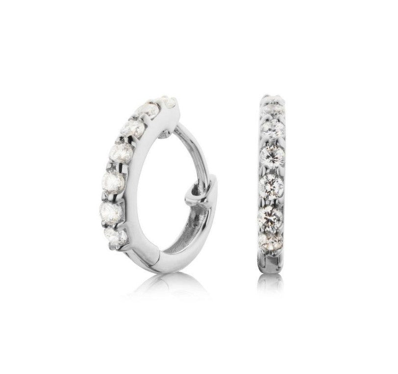 Yu Ying fashion jewelry hoop earrings S925 insert round moissanite earrings for girls