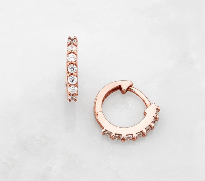 Yu Ying fashion jewelry hoop earrings S925 insert round moissanite earrings for girls
