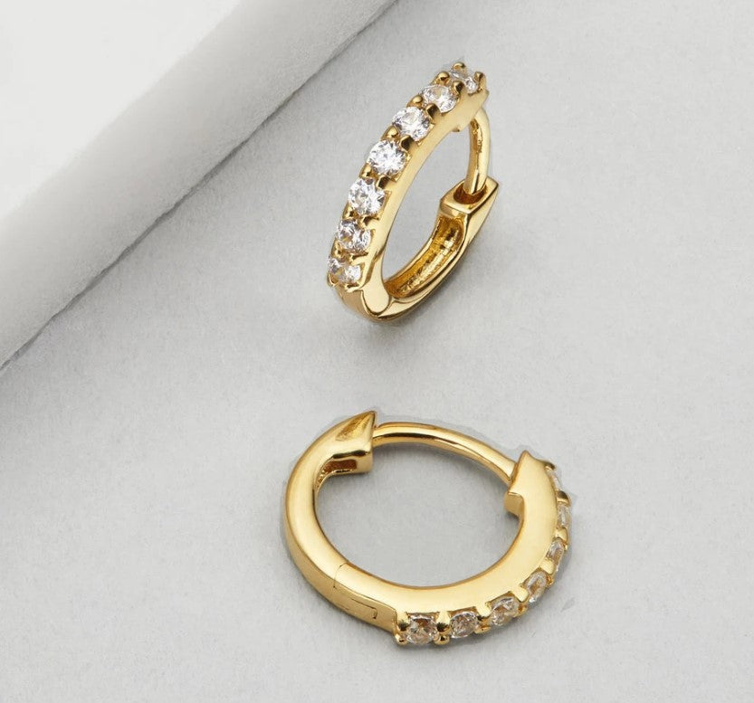 Yu Ying fashion jewelry hoop earrings S925 insert round moissanite earrings for girls