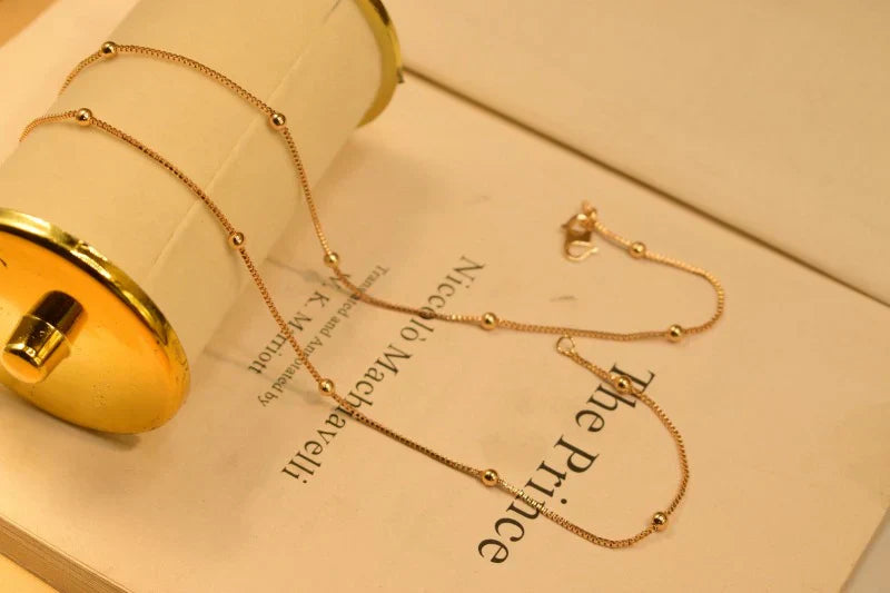 18K Gold % silver Plated New Stylish Chain for Girls/Women
